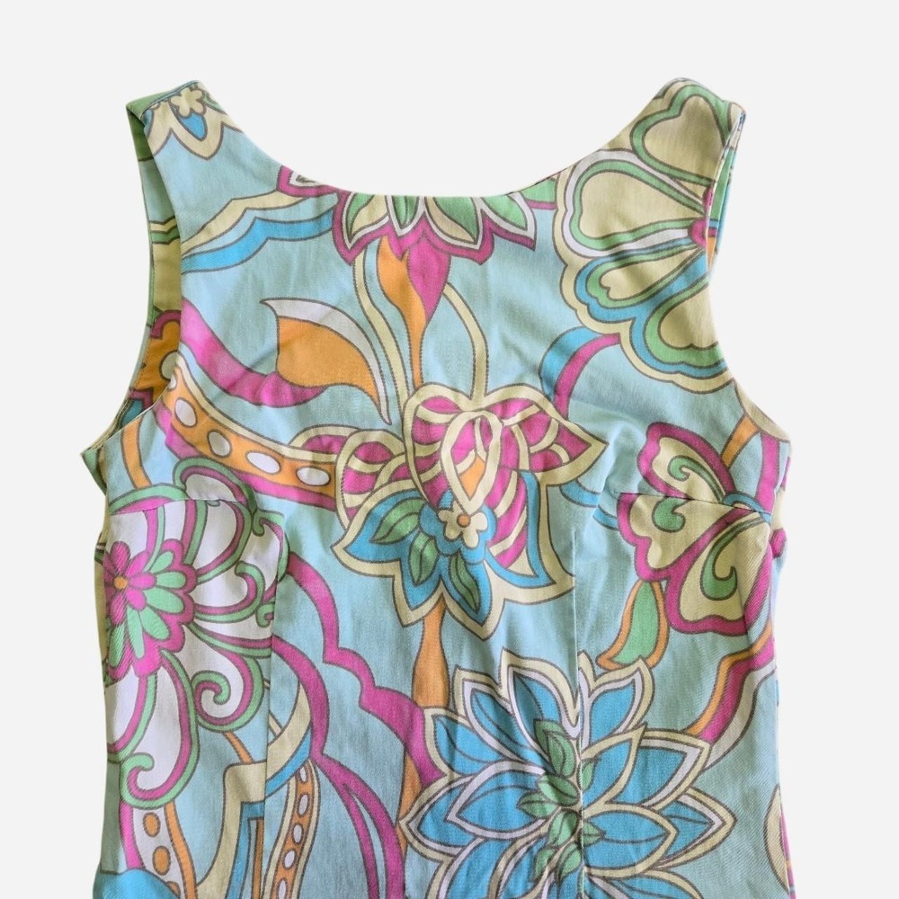 Funky pastel print body con midi dress. United Colors of Benetton.